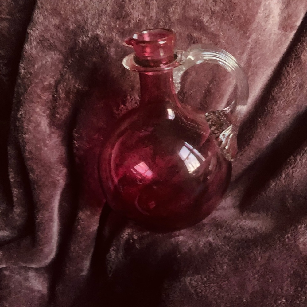 Victorian Cranberry Glass Decanter